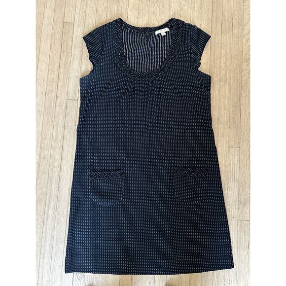 Joe's Jeans Polka Dot Ruffle Shift Dress Size M Black White - Picture 6 of 9